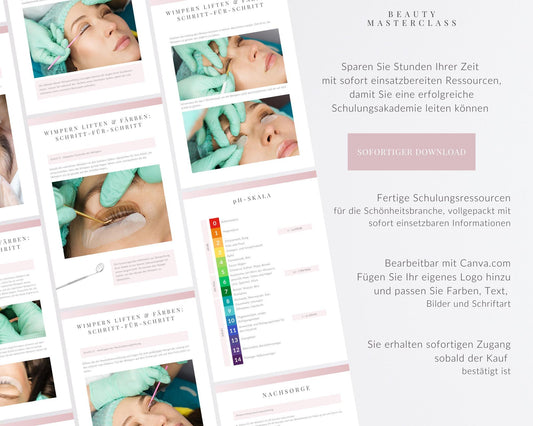 German Lash Lift and Tint Editable Training Manual