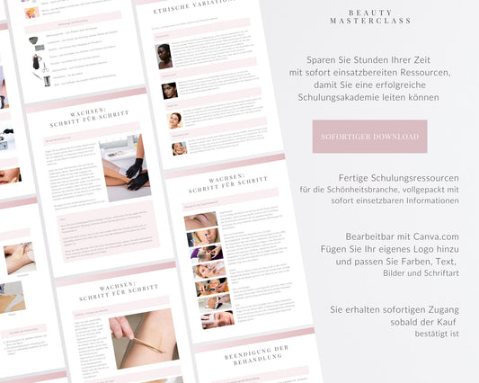 German Waxing Editable Training Manual