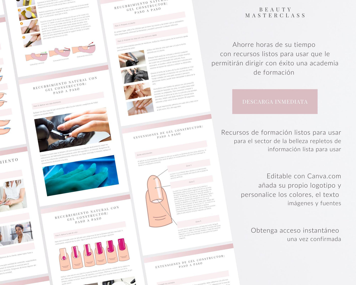 Spanish Builder Gel Nail Editable Training Manual