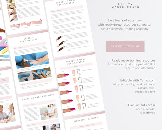 Acrylic Nails Editable Training Manual