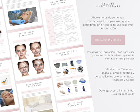 Spanish Chemical Peel Editable Training Manual