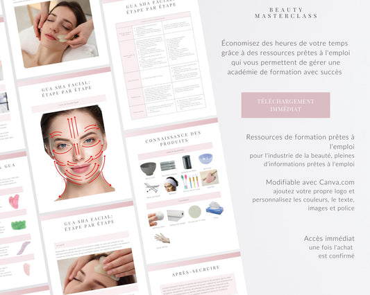 French Gua Sha Facial Editable Training Manual