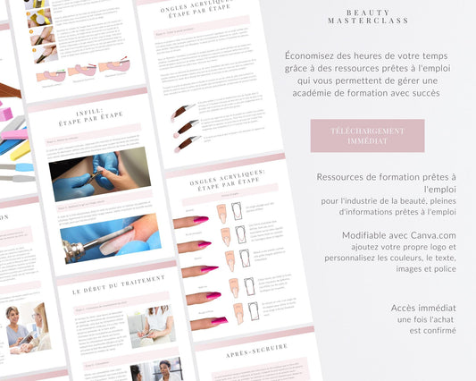 French Acrylic Nails Editable Training Manual