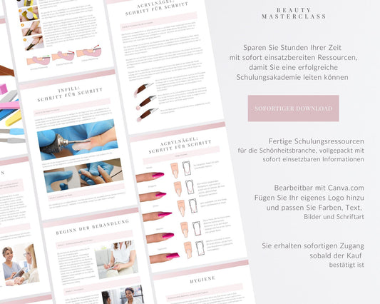 German Acrylic Nails Editable Training Manual