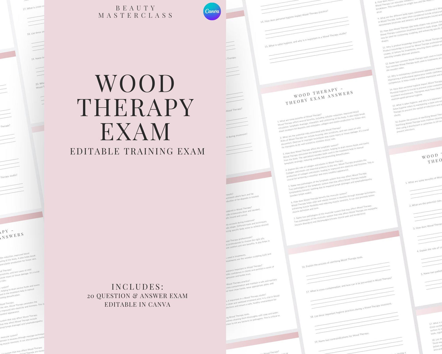 Wood Therapy Body Contouring Editable Theory Exam