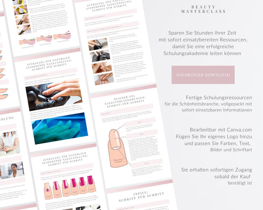 German Builder Gel Nail Editable Training Manual