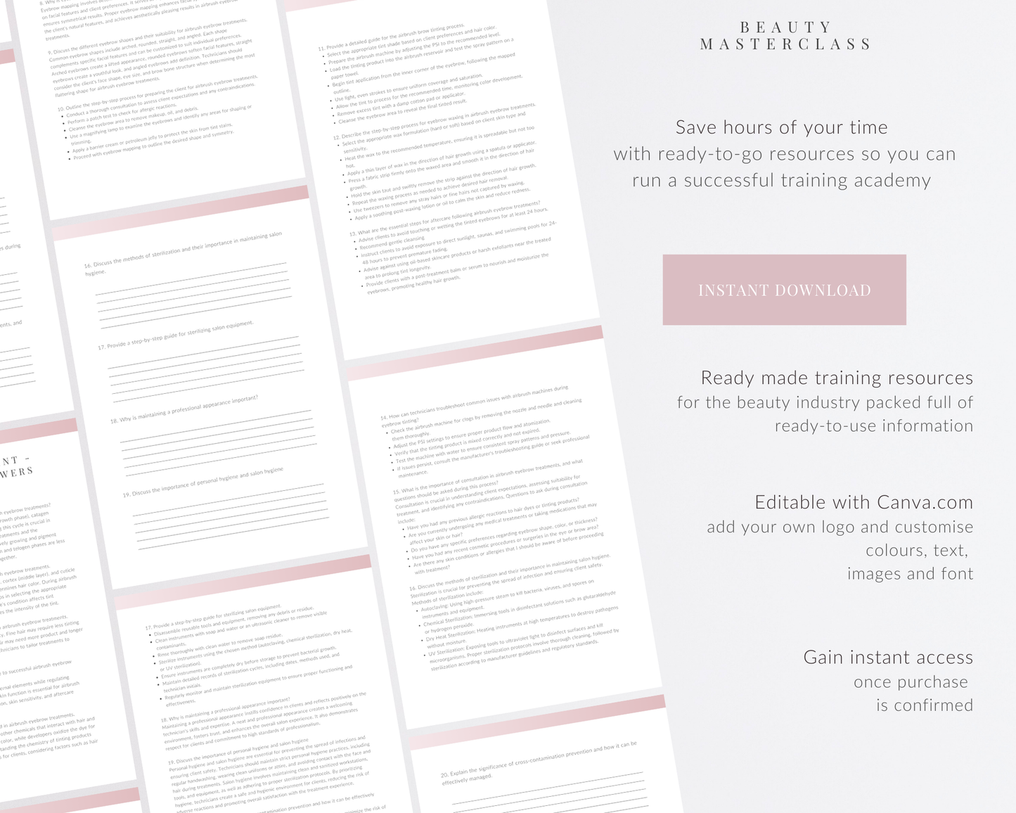 Airbrush Brow Tint Editable Theory Exam