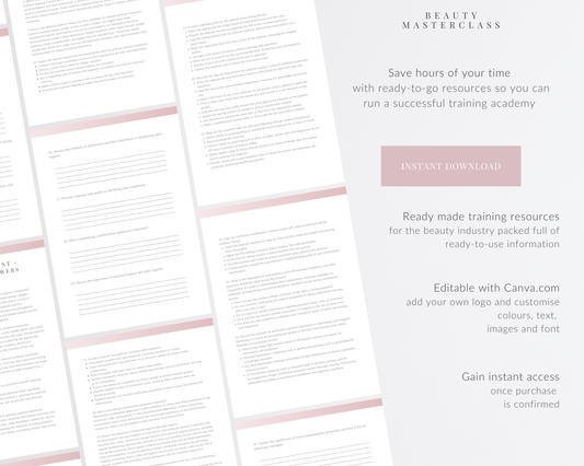 Airbrush Brow Tint Editable Theory Exam