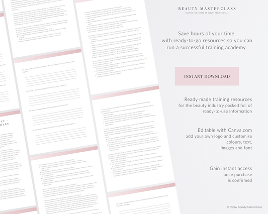 Airbrush Brow Tint Editable Theory Exam