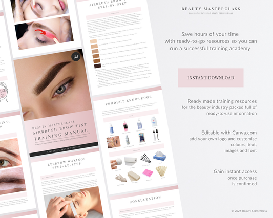 Airbrush Brow Tint Editable Training Manual