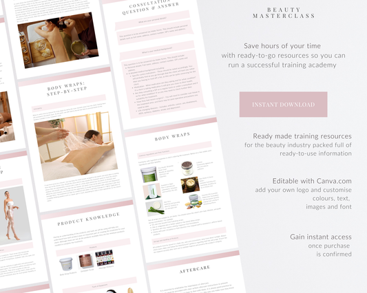 Body Wraps Massage Editable Training Manual