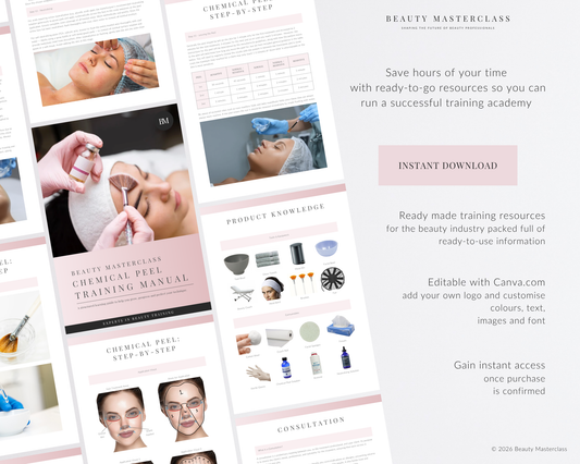 Chemical Peel Facial Editable Training Manual