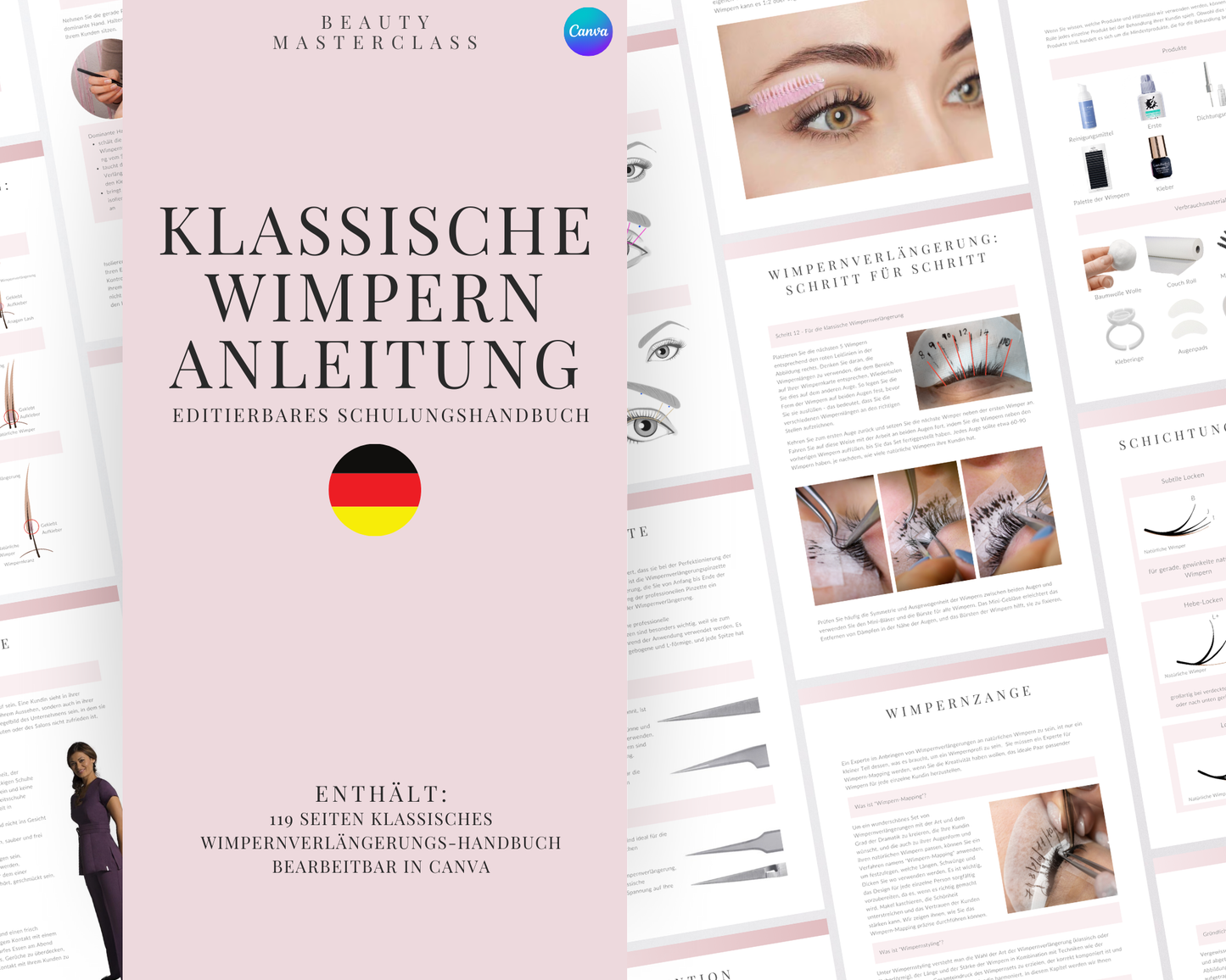 German Classic Lash Extension Editable Training Manual