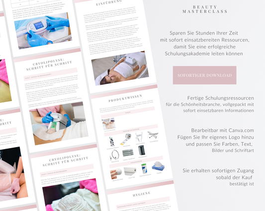 German Cryolipolysis Editable Training Manual