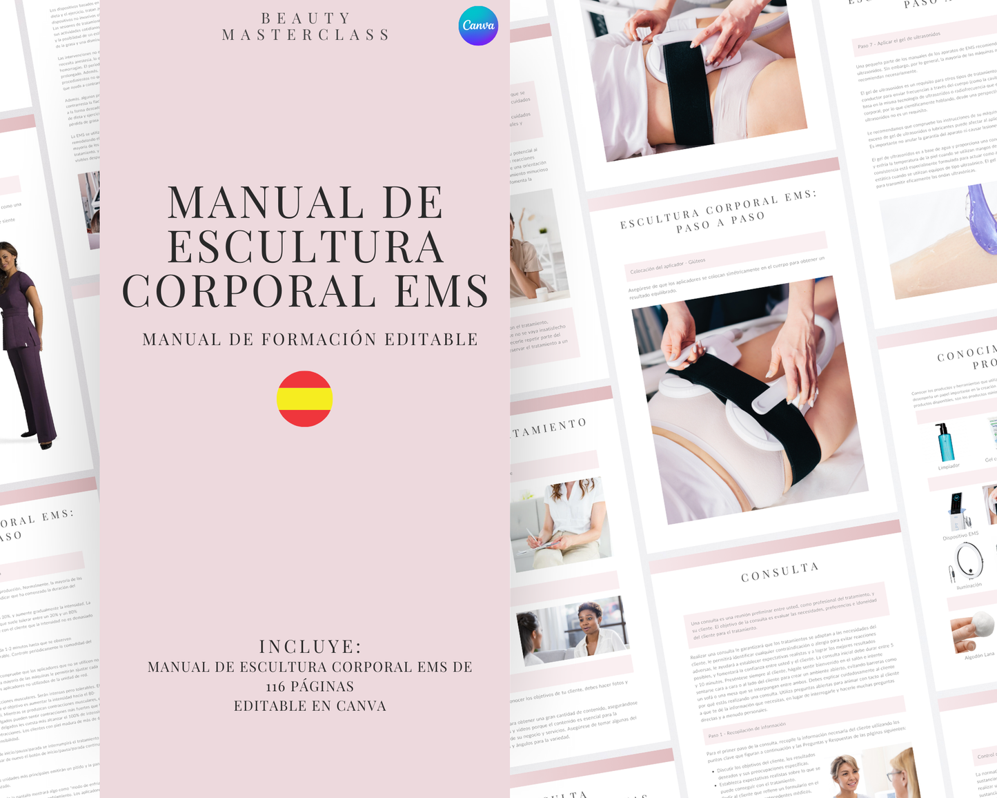 Spanish EMS Body Sculpting Editable Training Manual