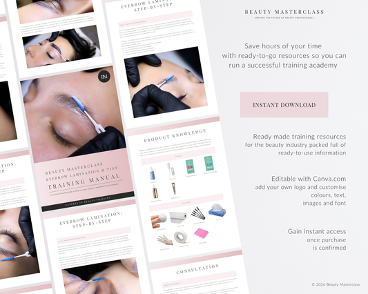 Brow Lamination and Tint Editable Training Manual