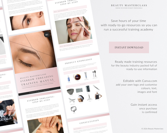 Eyebrow Threading Editable Training Manual
