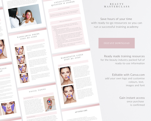 Facial Kinesiology Taping Editable Training Manual