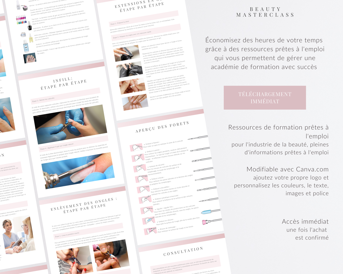French Gel Nail Extensions Editable Training Manual