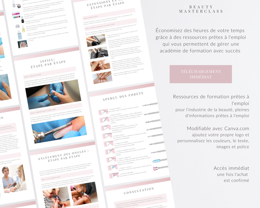 French Gel Nail Extensions Editable Training Manual