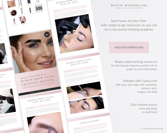 Hybrid Eyebrow Stain Editable Training Manual