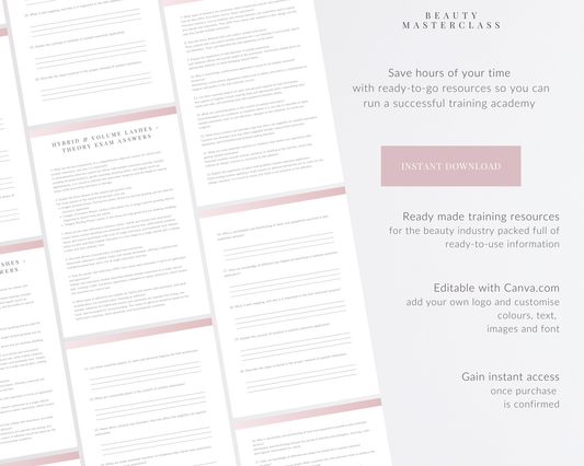 Hybrid & Volume Lash Extension Theory Exam