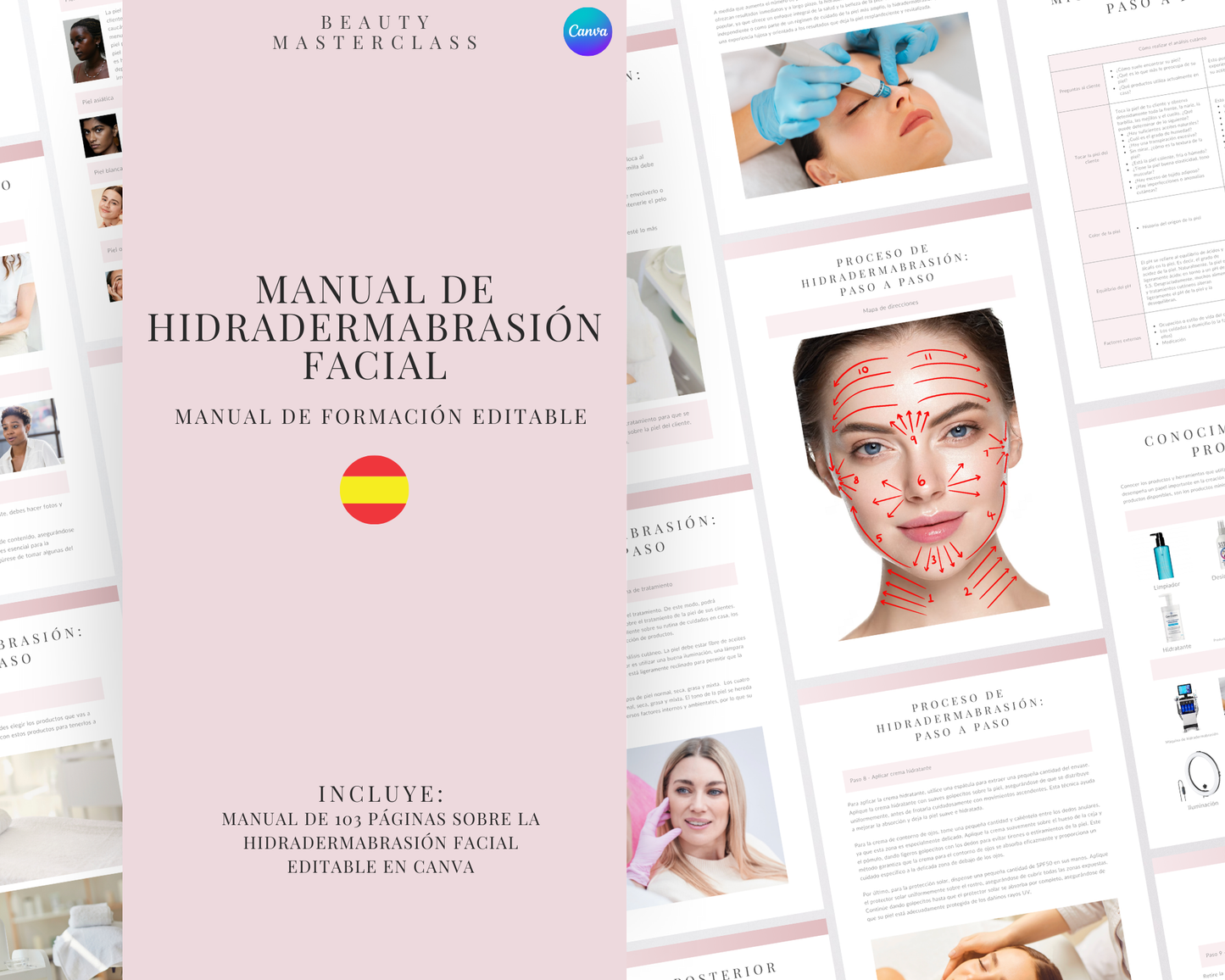 Spanish Hydradermabrasion Facial Editable Training Manual