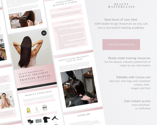Keratin Hair Treatment Editable Training Manual