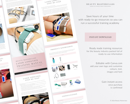 Laser Lipolysis Editable Training Manual for Body Contouring Therapy
