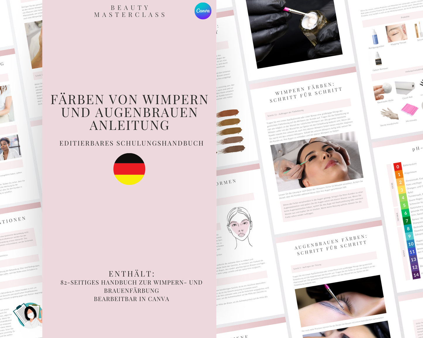 German Lash and Brow Tint Editable Training Manual