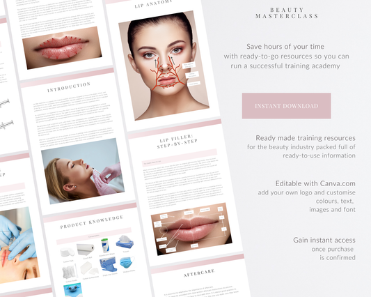 Lip Filler Aesthetic Editable Training Manual