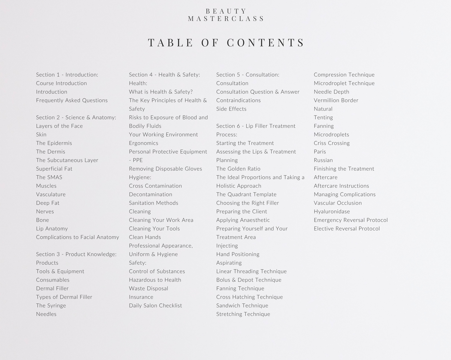 Lip Filler Aesthetic Editable Training Manual