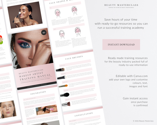 Makeup Artist Editable Training Manual