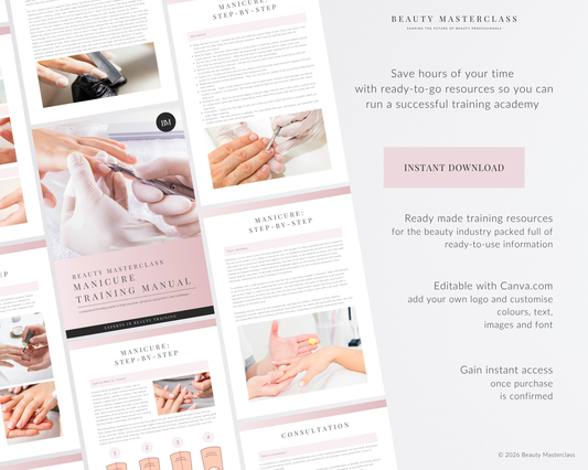 Manicure Nail Editable Training Manual