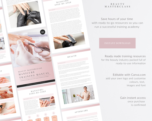 Manicure Nail Editable Training Manual