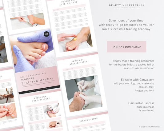 Pedicure Nail Editable Training Manual