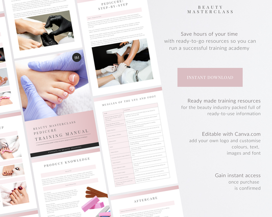 Pedicure Nail Editable Training Manual