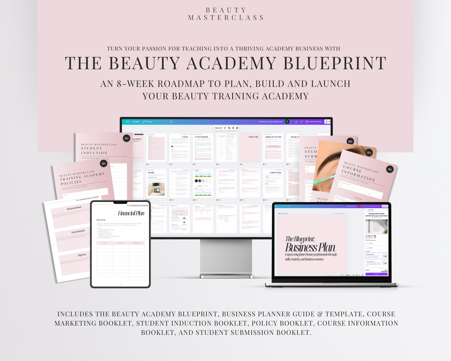 The Beauty Academy Blueprint – Complete Starter Kit for Launching Your Own Training Academy | All-in-One 8 Week Launch Bundle