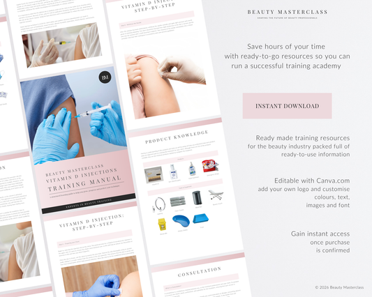 Vitamin D Injections (IM Intramuscular) Aesthetic Editable Training Manual
