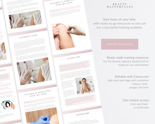 Vitamin D Injections (IM Intramuscular) Aesthetic Editable Training Manual