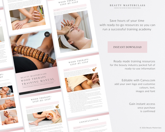Wood Therapy Editable Training Manual for Body Contouring Therapy