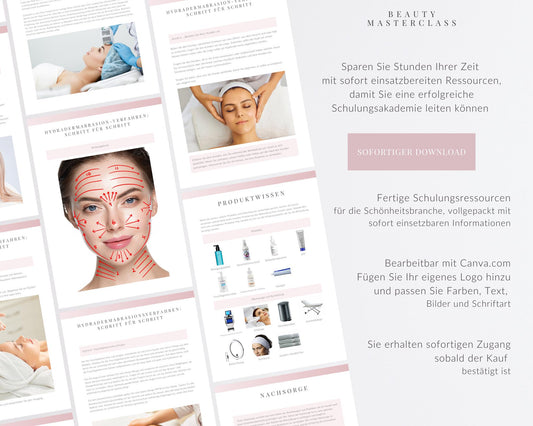 German Hydradermabrasion Facial Editable Training Manual