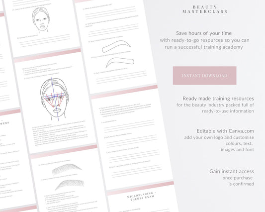 Microblading SPMU Editable Theory Exam