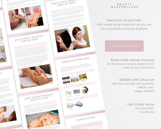 Deep Tissue Massage Editable Training Manual