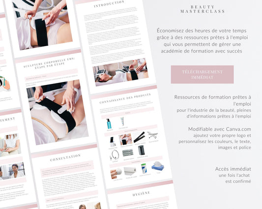 French EMS Body Sculpting Editable Training Manual