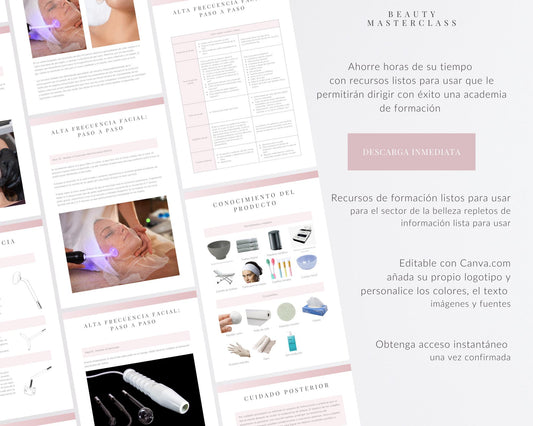 Spanish High Frequency Facial Editable Training Manual