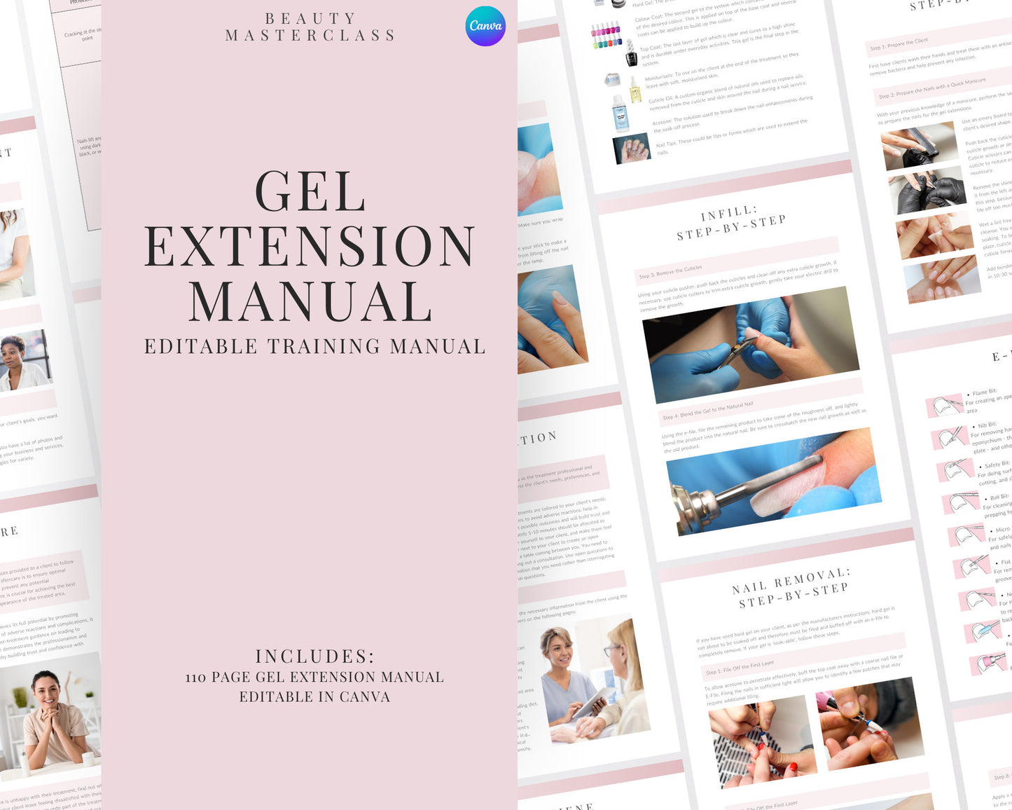 Gel Nail Extensions Editable Training Manual