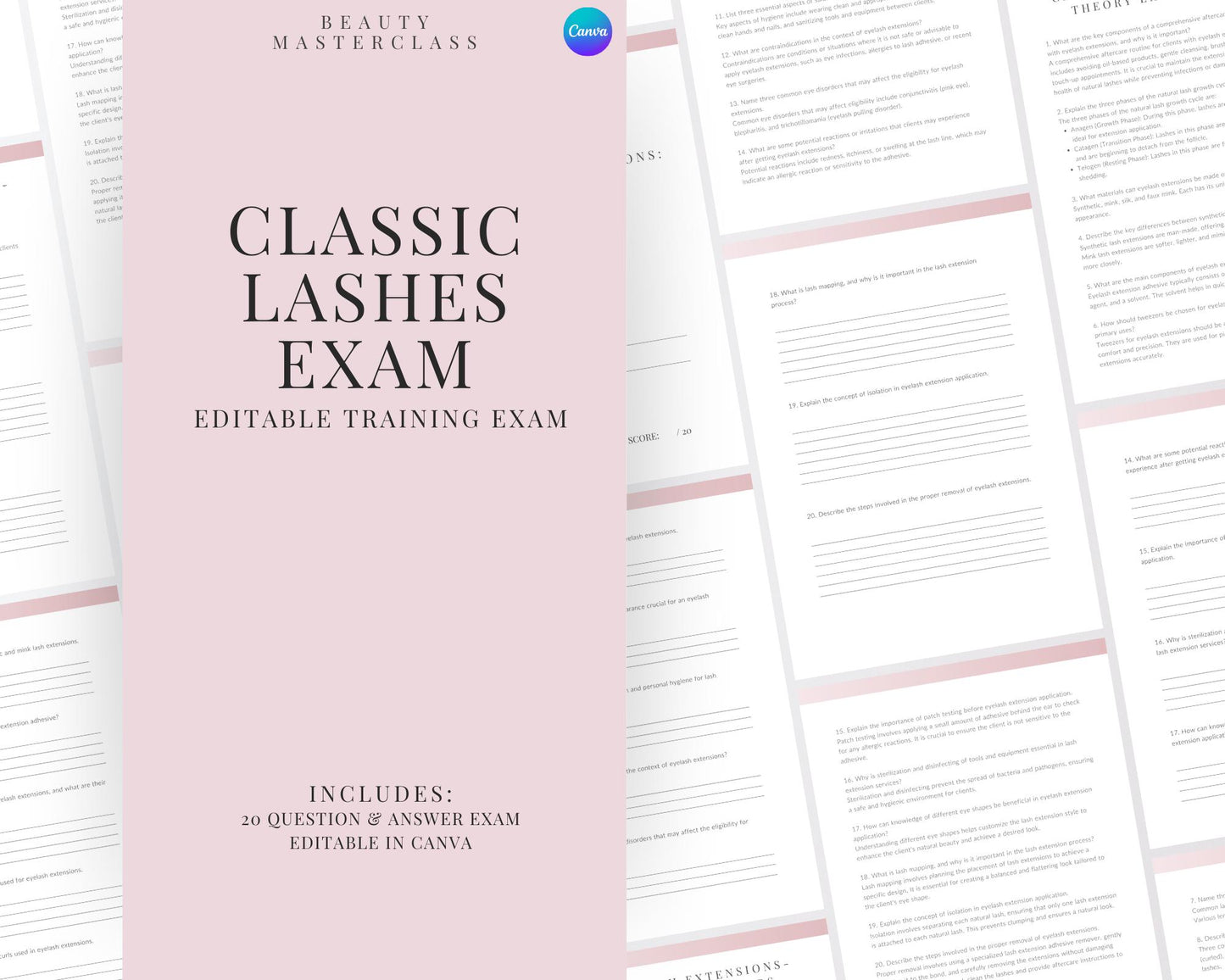 Classic Lash Extension Theory Exam