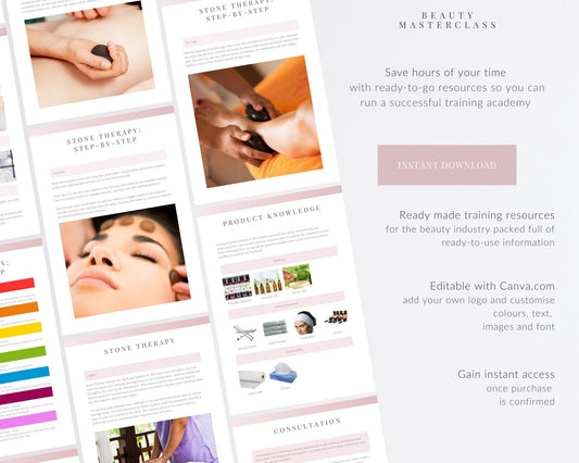Stone Therapy Massage Editable Training Manual