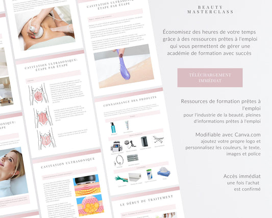 French Ultrasonic Fat Cavitation Editable Training Manual